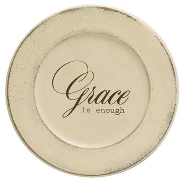 Grace Is Enough Round Plate (Pack Of 3) G34869 By CWI Gifts