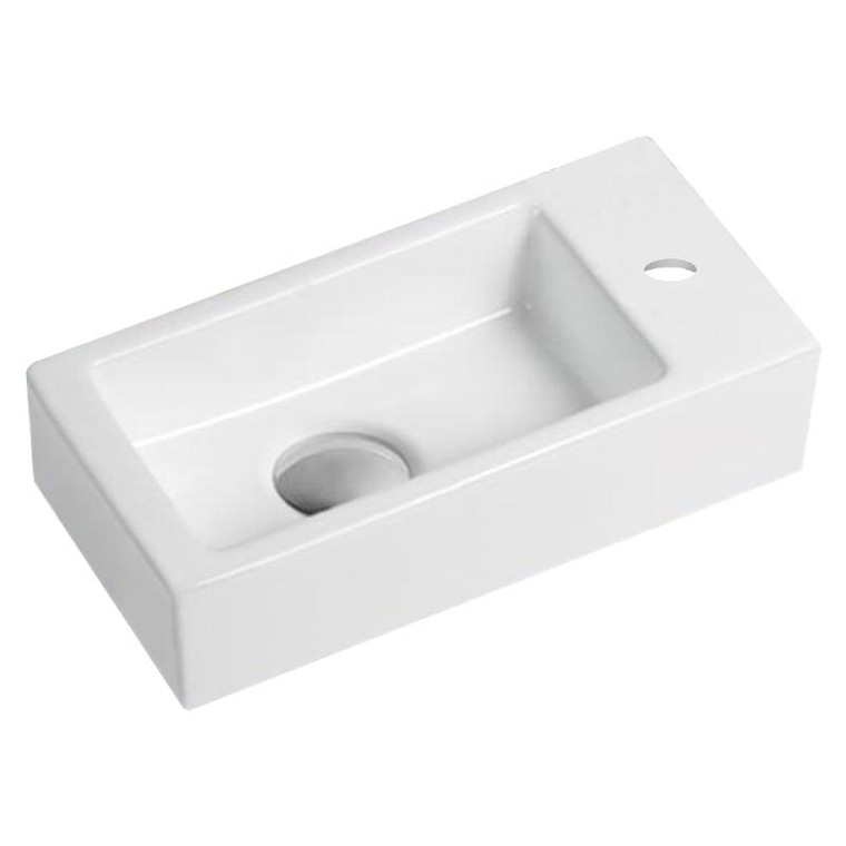 14.5-In. W Above Counter White Vessel For 1 Hole Center Drilling AI-28160 By American Imaginations