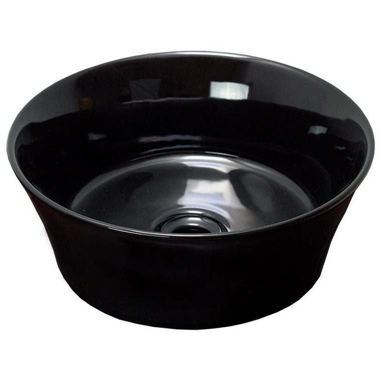15.9-In. W Above Counter Black Vessel For Deck Mount Deck Mount Drilling AI-27896 By American Imaginations