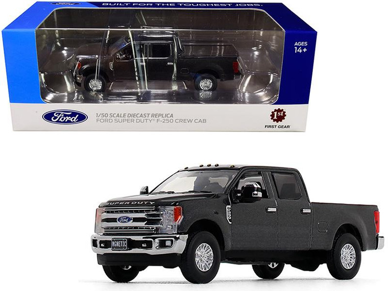 Ford F-250 Crew Cab Super Duty Pickup Truck Magnetic Gray 1/50 Diecast Model Car By First Gear 50-3416