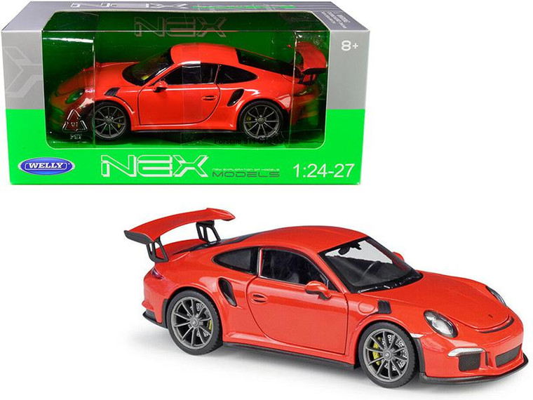 Porsche 911 Gt3 Rs Orange 1/24-1/27 Diecast Model Car By Welly 24080or
