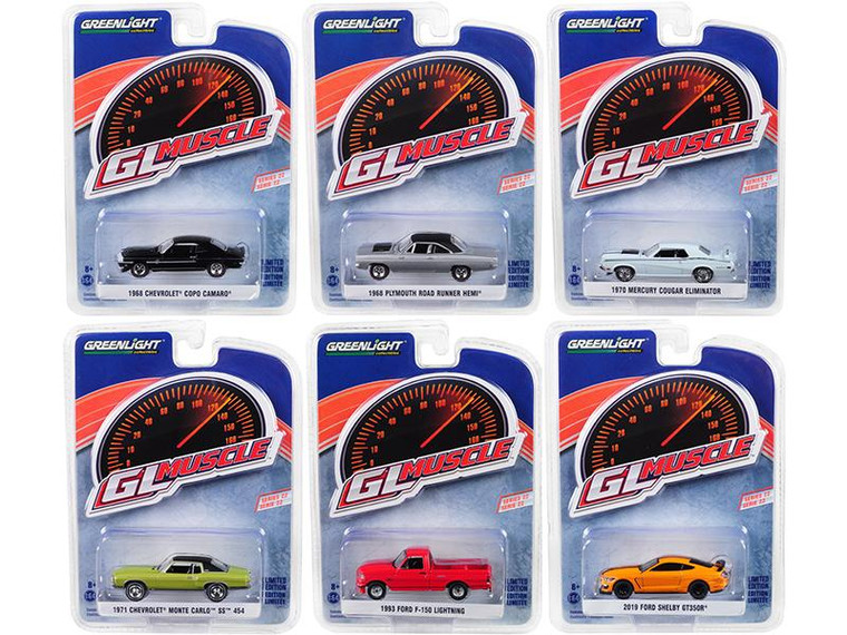 Greenlight Muscle Series 22, Set Of 6 Cars 1/64 Diecast Model Cars By Greenlight 13250SET