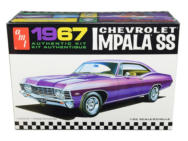 Skill 2 Model Kit 1967 Chevrolet Impala Ss 1/25 Scale Model By Amt AMT981M By Diecast Models