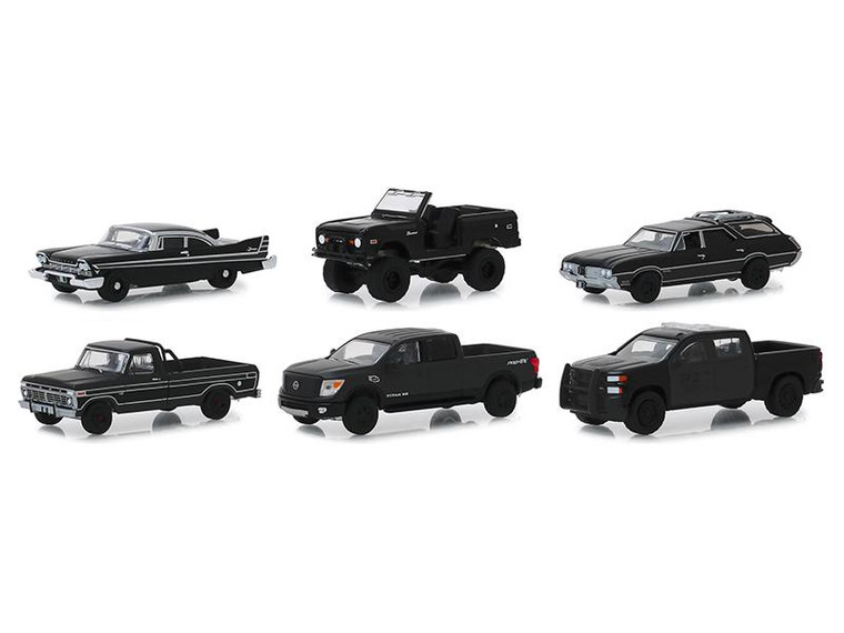 "Black Bandit" Series 21 6 Piece Set 1/64 Diecast Model Cars By Greenlight" 27990SET
