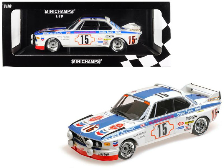 Bmw 3.0 Csl #15 Harald Menzel / Alain Peltier "Bmw Alpina" 24 Hours Spa 1973 (Malcolm Gartian Racing) Limited Edition To 336 Pieces Worldwide 1/18 Diecast Model Car By Minichamps" 155732695