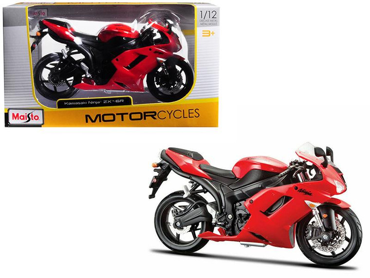 Kawasaki Ninja Zx-6R Red 1/12 Motorcycle Model By Maisto (Pack Of 2) 31155r By Diecast Models
