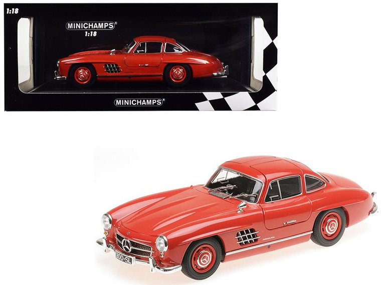 1955 Mercedes Benz 300 Sl Red Limited Edition To 300 Pieces Worldwide 1/18 Diecast Model Car By Minichamps 110037211