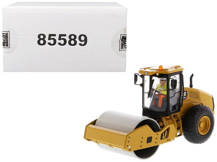 Cat Caterpillar Cs11 Gc Vibratory Soil Compactor With Operator "High Line Series" 1/50 Diecast Model By Diecast Masters" 85589