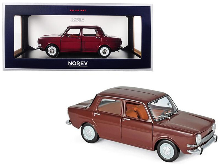 1974 Simca 1000 Ls Amarante Red 1/18 Diecast Model Car By Norev 185713