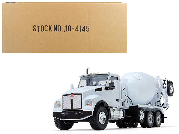 Kenworth T880S With Mcneilus Bridgemasterâ Mixer White 1/34 Diecast Model By First Gear 820245