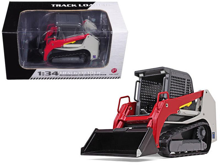 Track Loader Gray/Red 1/34 Diecast Model Car By First Gear 808557