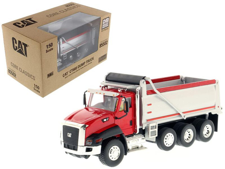 Cat Caterpillar Ct660 Dump Truck Red With Operator "Core Classics Series" 1/50 Diecast Model By Diecast Masters" 85502C