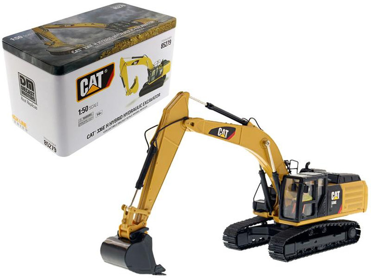 Cat Caterpillar 336E H Hybrid Hydraulic Excavator With Operator "High Line Series" 1/50 Diecast Model By Diecast Masters" 85279