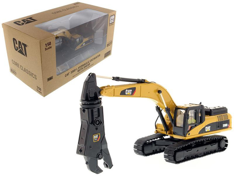 Cat Caterpillar 330D L Hydraulic Excavator With Shear And Operator "Core Classics Series" 1/50 Diecast Model By Diecast Masters" 85277C