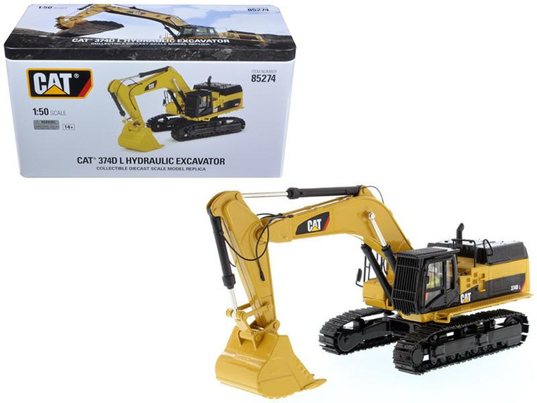 Cat Caterpillar 374D L Hydraulic Excavator With Operator "High Line" Series 1/50 Diecast Model By Diecast Masters" 85274