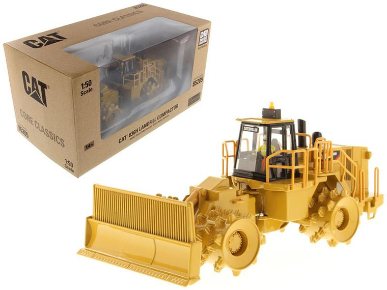 Cat Caterpillar 836H Landfill Compactor With Operator "Core Classic Series" 1/50 Diecast Model By Diecast Masters" 85205C