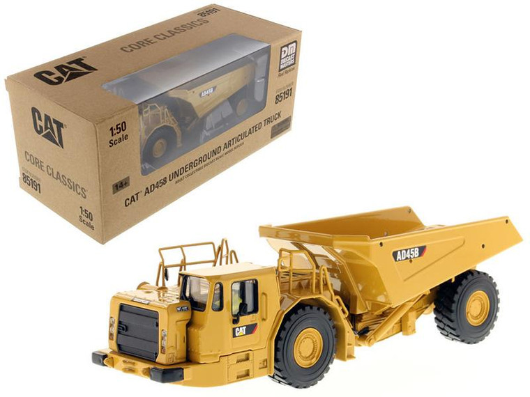 Cat Caterpillar Ad45B Underground Articulated Truck With Operator "Core Classics Series" 1/50 Diecast Model By Diecast Masters" 85191C