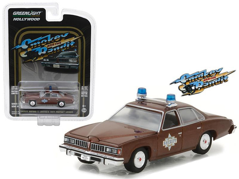1977 Pontiac Lemans (Sheriff Buford T. Justice'S) "Smokey And The Bandit" (1977) Movie " Hollywood Series" Release 18 1/64 Diecast Model Car By Greenlight" (Pack Of 3) 44780B