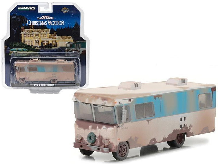 1972 Condor Ii Rv "National Lampoon'S Christmas Vacation" (1989) Movie " Hd Trucks" Series 10 1/64 Diecast Model By Greenlight" (Pack Of 2) 33100A