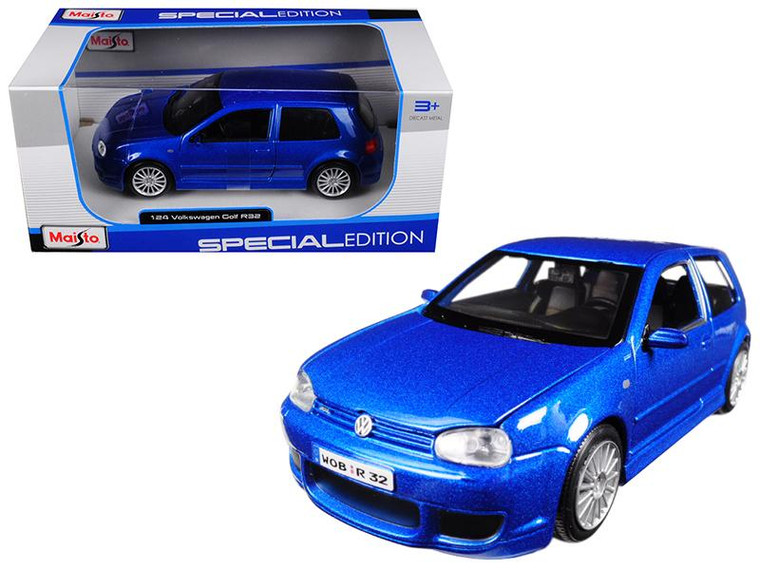 Volkswagen Golf R32 Blue 1/24 Diecast Model Car By Maisto 31290BL