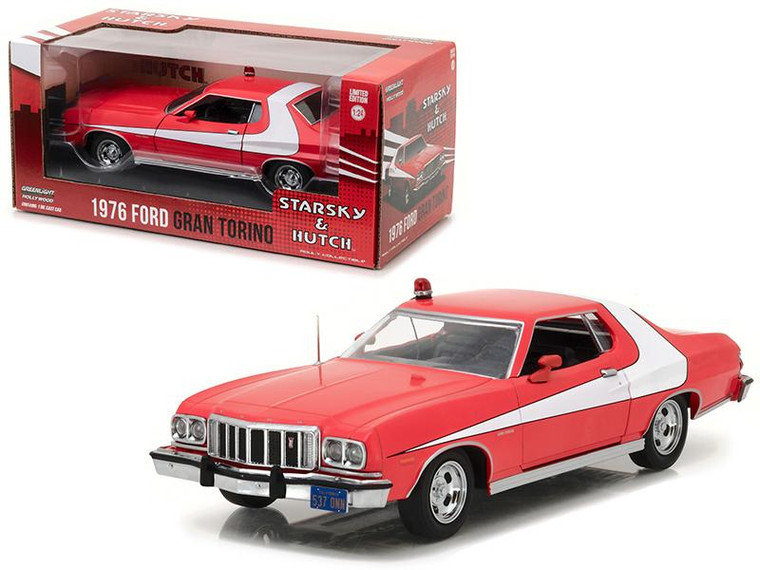 1976 Ford Gran Torino Red "Starsky And Hutch" (1975-1979) Tv Series 1/24 Diecast Model Car By Greenlight" 84042