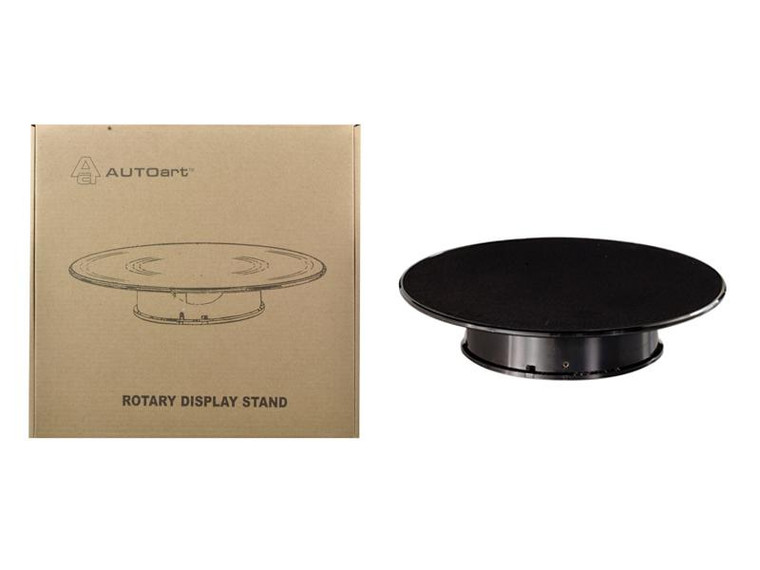 Rotary Display Turntable Stand Medium 10 Inches With Black Top For 1/64, 1/43, 1/32, 1/24, 1/18 Scale Models By Autoart 98014 By Diecast Models