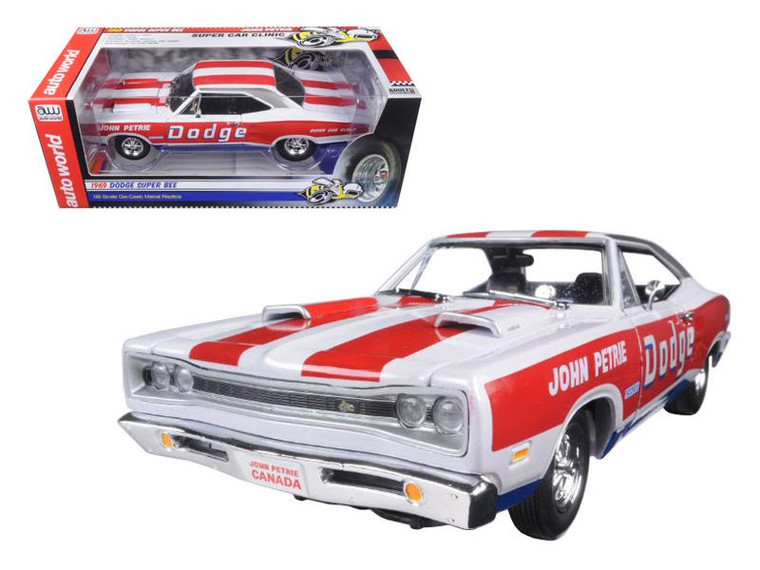 1969 Dodge Coronet Super Bee Ss/E John Petrie Limited Edition To 1002Pcs 1/18 Diecast Model Car By Autoworld AW222