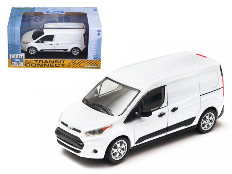 2014 Ford Transit Connect (V408) Van White 1/43 Diecast Model Car By Greenlight (Pack Of 2) 86044