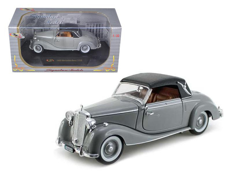 1950 Mercedes 170S Soft Top Gray 1/32 Diecast Model Car By Signature Models (Pack Of 2) 32375gry