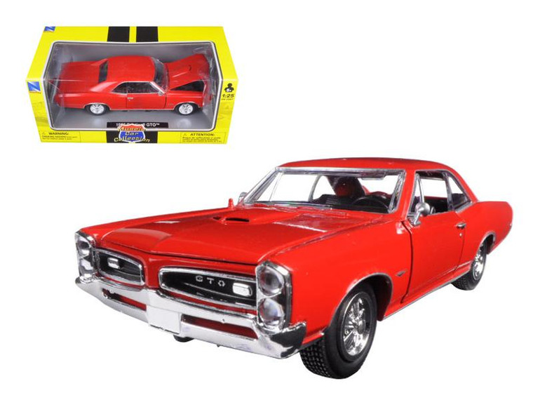 1966 Pontiac Gto Red 1/25 Diecast Model Car By New Ray (Pack Of 2) 71853A