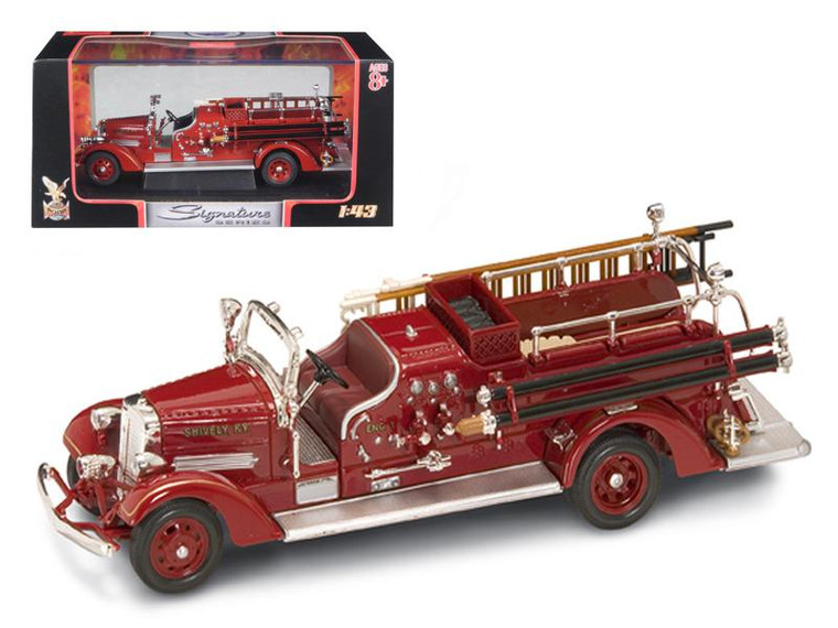 1938 Ahrens Fox Vc Fire Engine Red 1/43 Diecast Model By Road Signature 43003r
