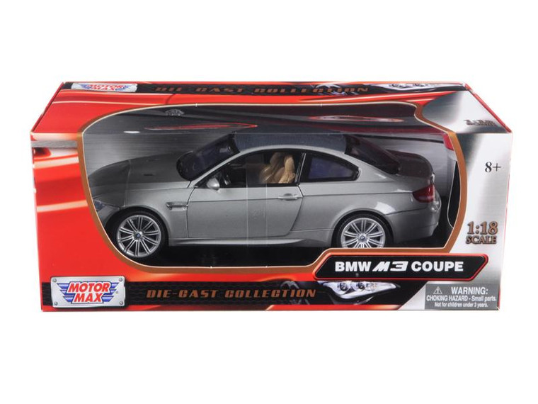 Bmw M3 Coupe Gray 1/18 Diecast Model Car By Motormax 73182gry
