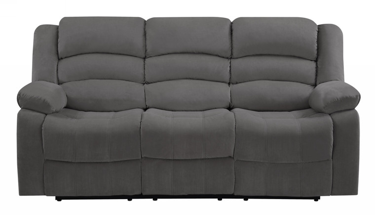Homeroots 40" Contemporary Grey Fabric Sofa 329375