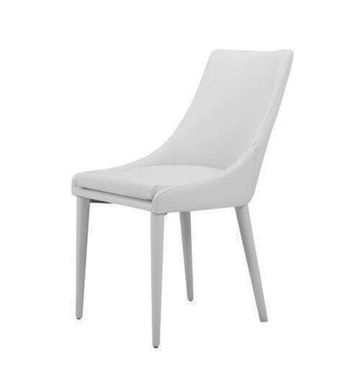 Modrest Lane Modern White Leatherette Dining Chair (Set Of 2)