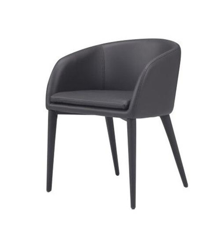 Modrest Cavill Modern Black Leatherette Dining Chair