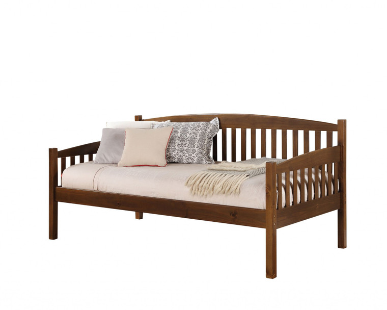 Homeroots 42" X 80" X 37" Antique Oak Wood Daybed 347213 "Special"