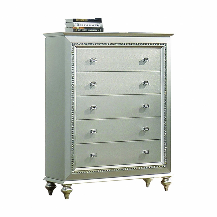 Homeroots 18" X 38" X 54" Champagne Wood Chest 347172