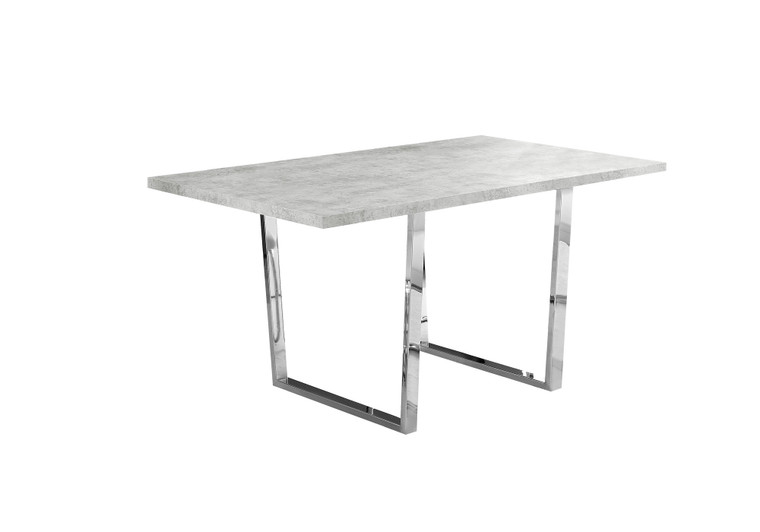 Homeroots 35.5" X 59" X 30.25" Grey, Particle Board, Metal - Dining Table 332624