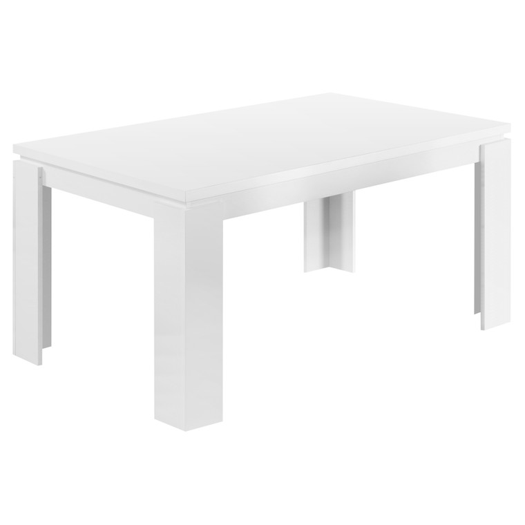Homeroots 35.5" X 59" X 30" White, Particle Board, Hollow Core And Mdf - Dining Table 332588