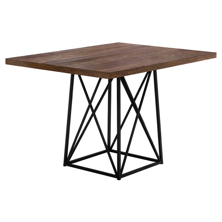Homeroots 36" X 48" 31" Brown/Black, Reclaimed Wood, Particle Board And Metal - Dining Table 332617