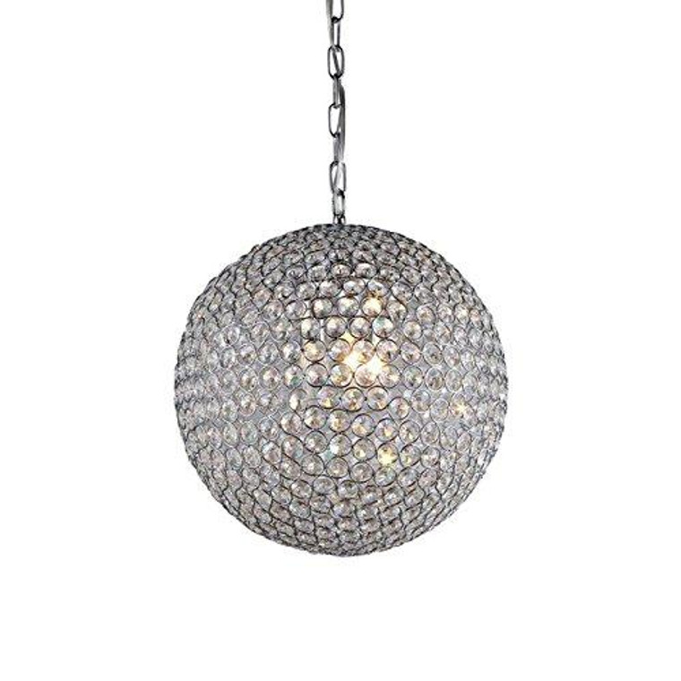 Homeroots 'Prometheus' Chrome And Crystal 4-Light Chandelier 320308