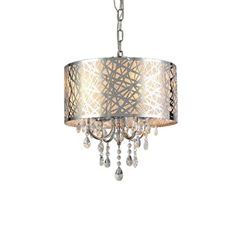 Homeroots Abstract 4-Light Crystal Chandelier 320283