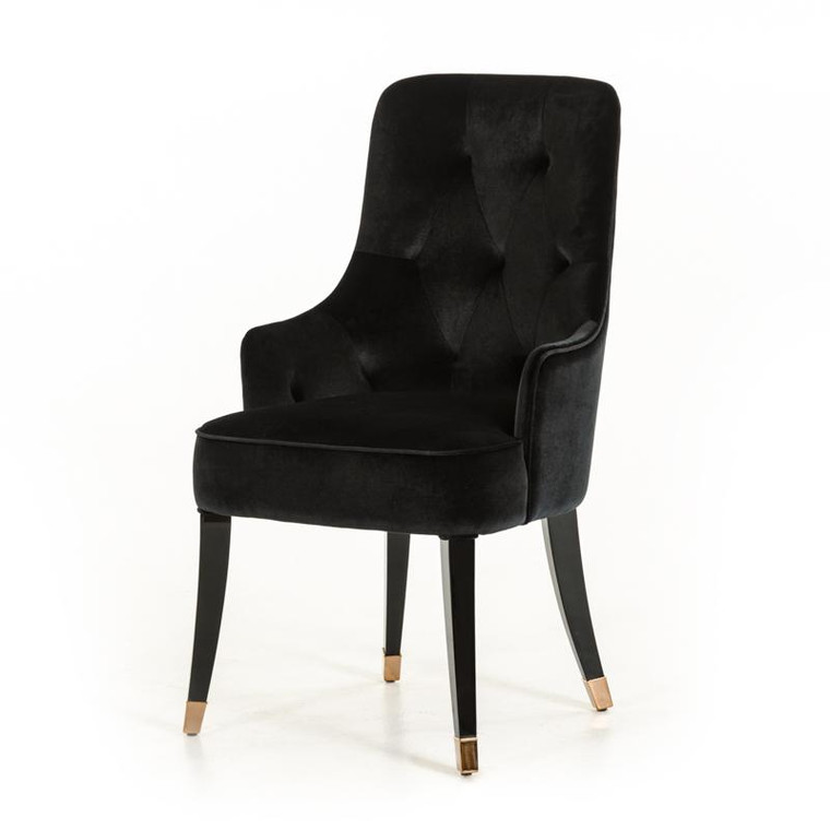 A&X Larissa Modern Black Fabric Dining Chair