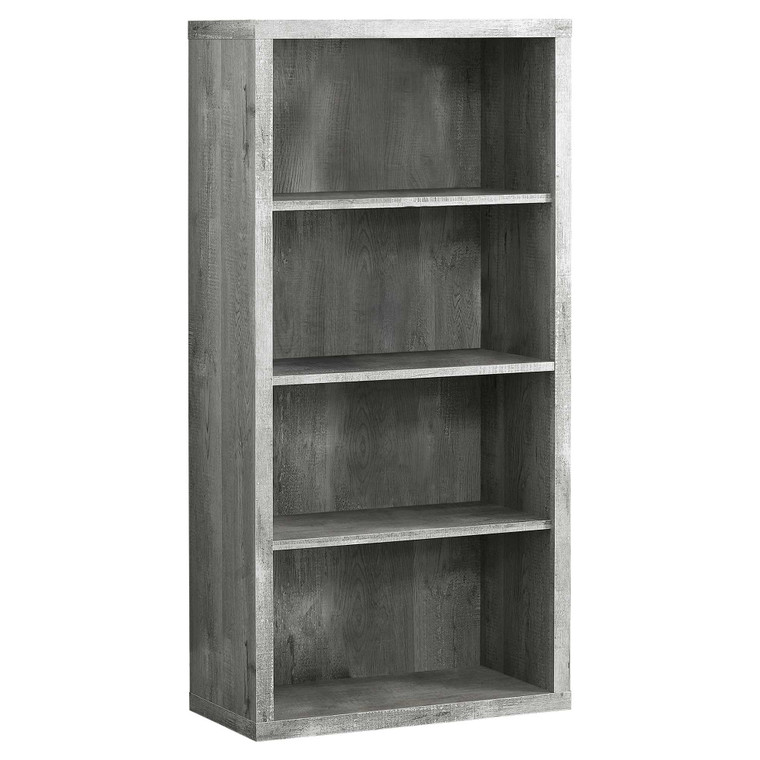 Homeroots 11.75" X 23.75" X 47.5" Grey, Particle Board, Adjustable Shelves - Bookshelf 333506