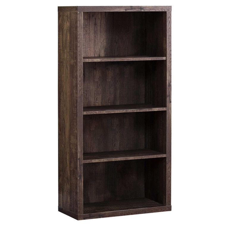 Homeroots 11.75" X 23.75" X 47.5" Brown, Particle Board, Adjustable Shelves - Bookshelf 333505