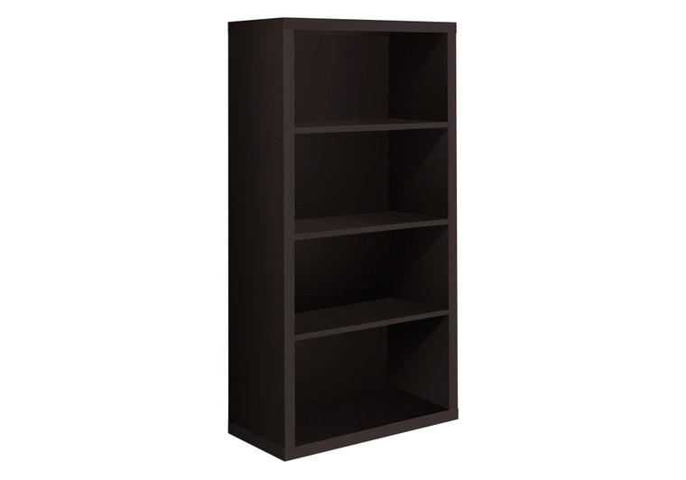Homeroots 11.75" X 23.75" X 47.5" Cappuccino, Particle Board, Adjustable Shelves - Bookshelf 333335