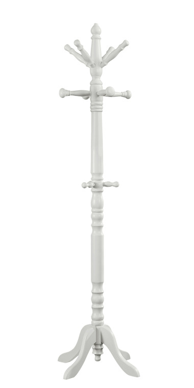 Homeroots 17" X 17" X 73.75" White, Solid Wood - Coat Rack 332677