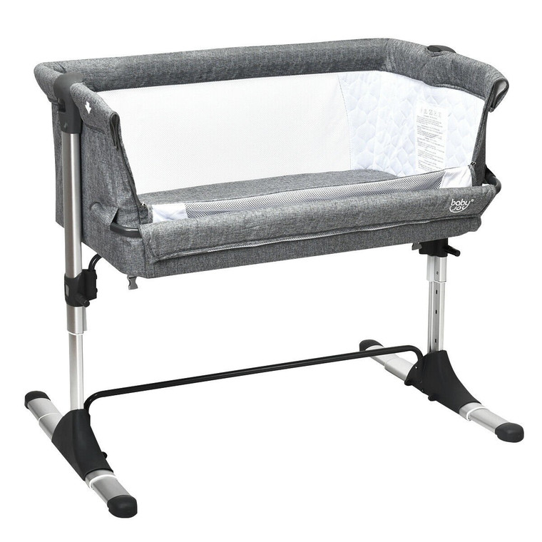 Portable Baby Bed Travel Bassinet Crib With Carrying Bag-Gray BB5339GR