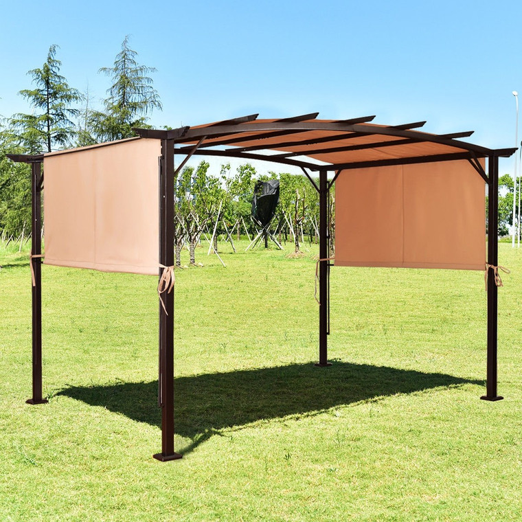 6.7' X 17' Pergola Structure Universal Replacement Canopy Cover OP3225