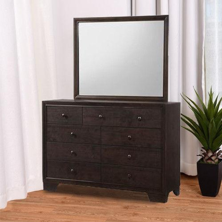 Home Luxury 9 Drawers Storage Dresser Mirror Cabinet Set HW58988+